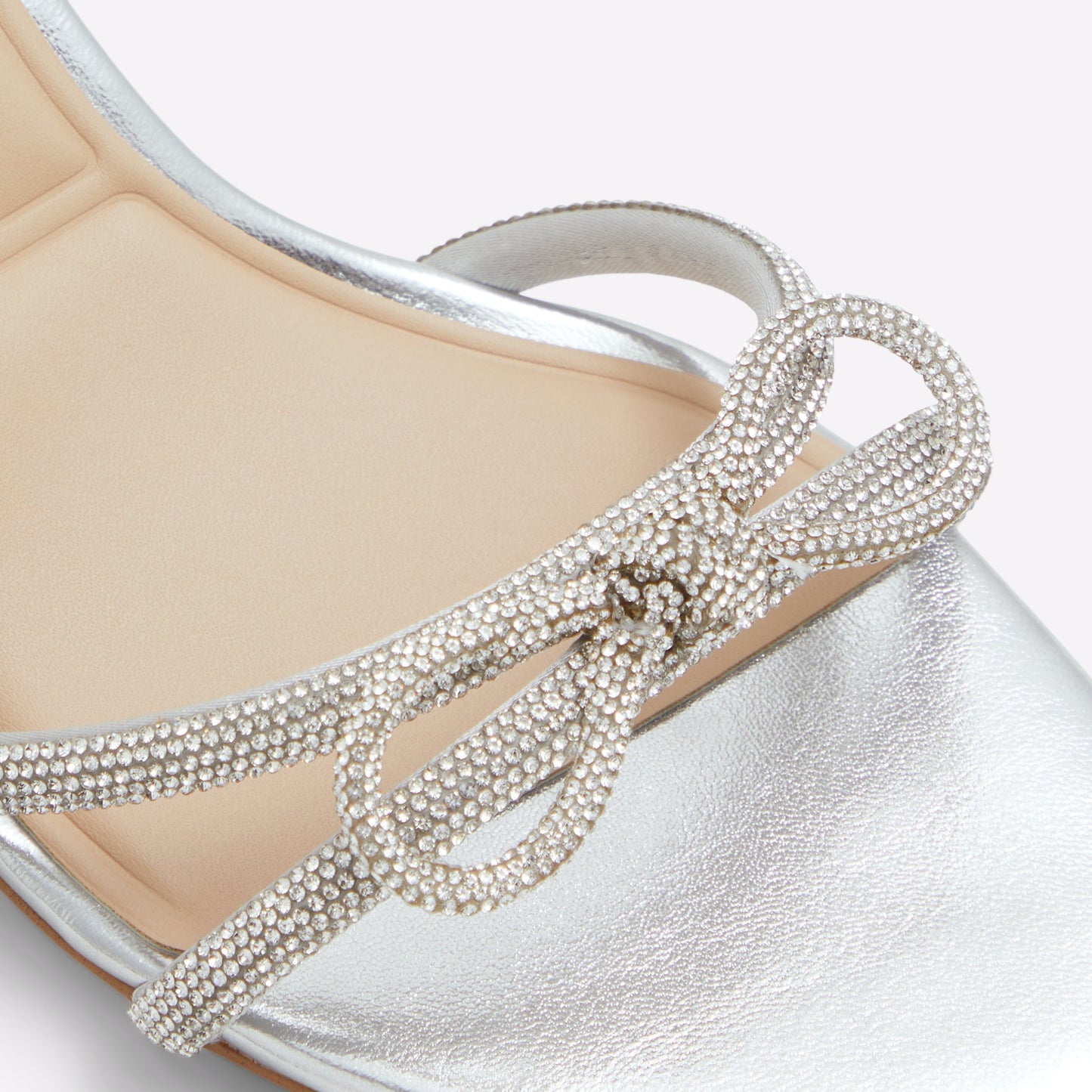 Aldo Women's Pillow Walk Comfortable Heeled Sandals Bouclette Silver