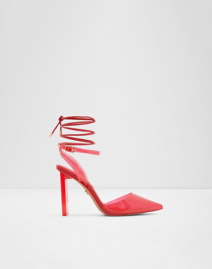 Aldo red sale strappy heels