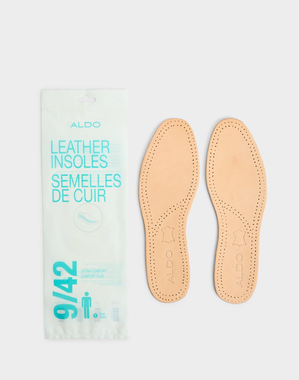 Men's Leather Insoles (Beige)