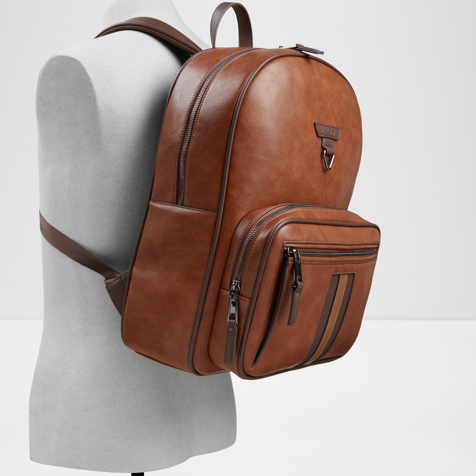 aldo leather brown backpack men Bentley