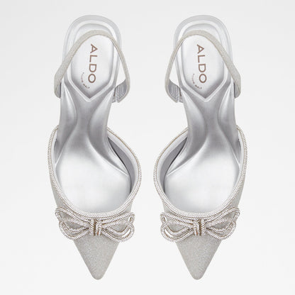 Aldo Women's Pillow Walk Comfortable Heeled Shoes Boucletta Silver