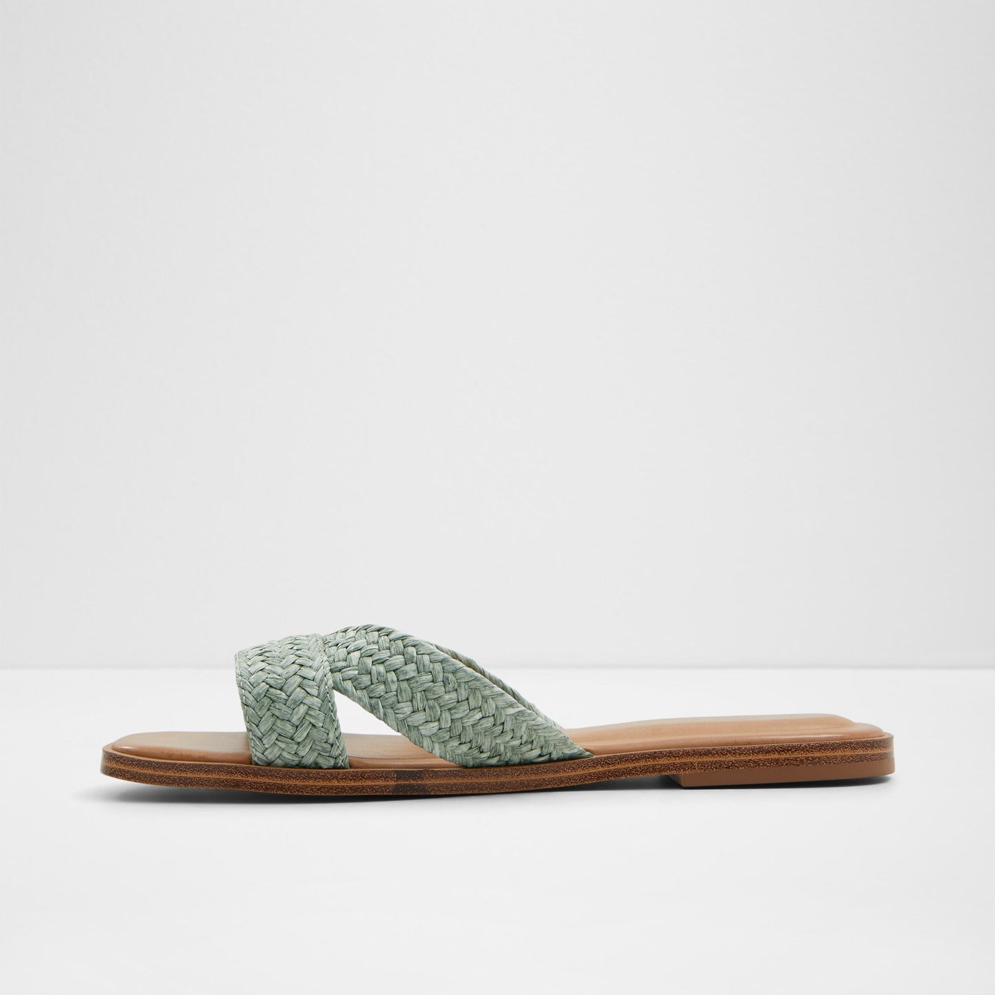 Aldo Women's Flat Sandals Caria Green