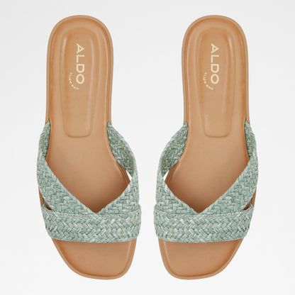 Aldo Women's Flat Sandals Caria Green