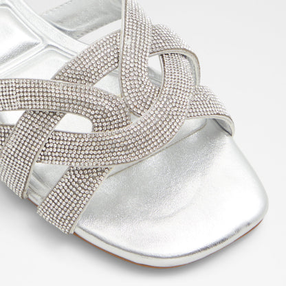 Aldo Women's Flat Sandals Corally Silver