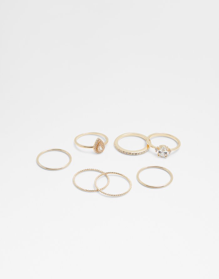 Aldo Women's Multi Pack Of Rings Daronna Gold