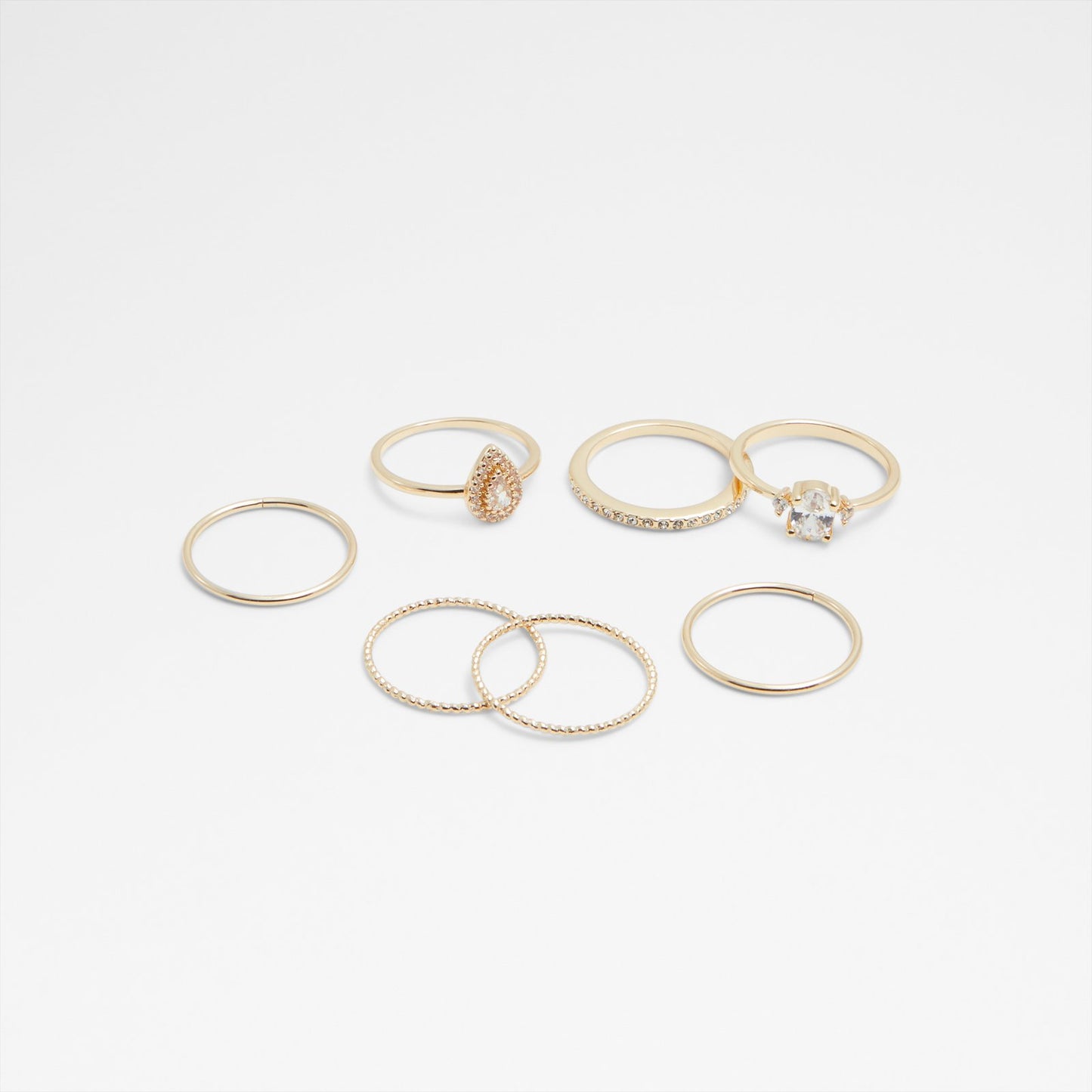 Aldo Women's Multi Pack Of Rings Daronna Gold