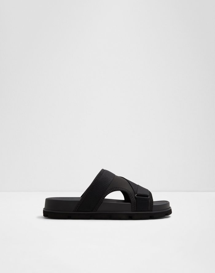 Aldo Men's Flat Sandals Deniels Black