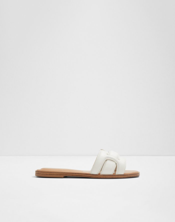 Aldo Women's Flat Sandals Elenaa White