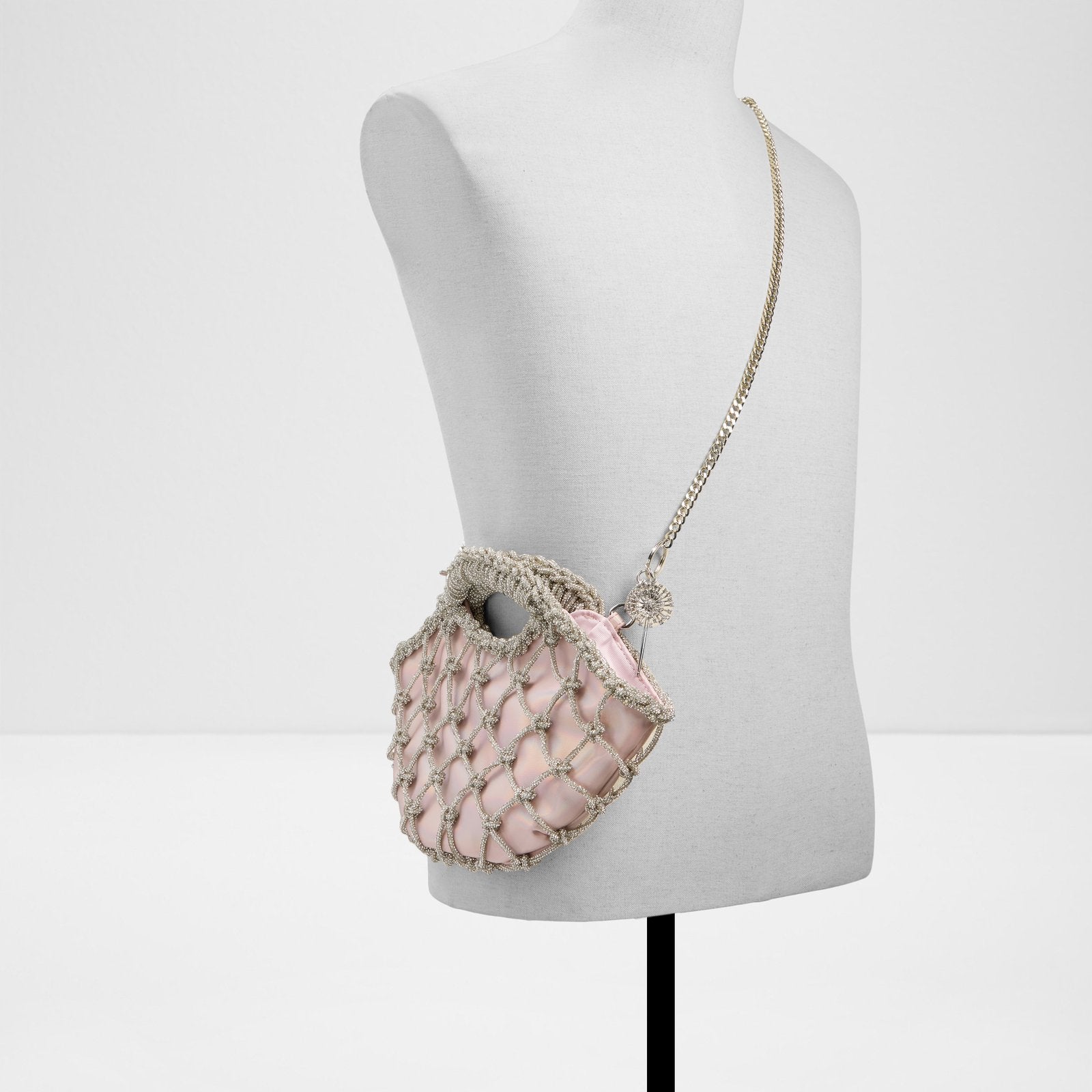 Aldo nude pink color store purse with gold chain strap