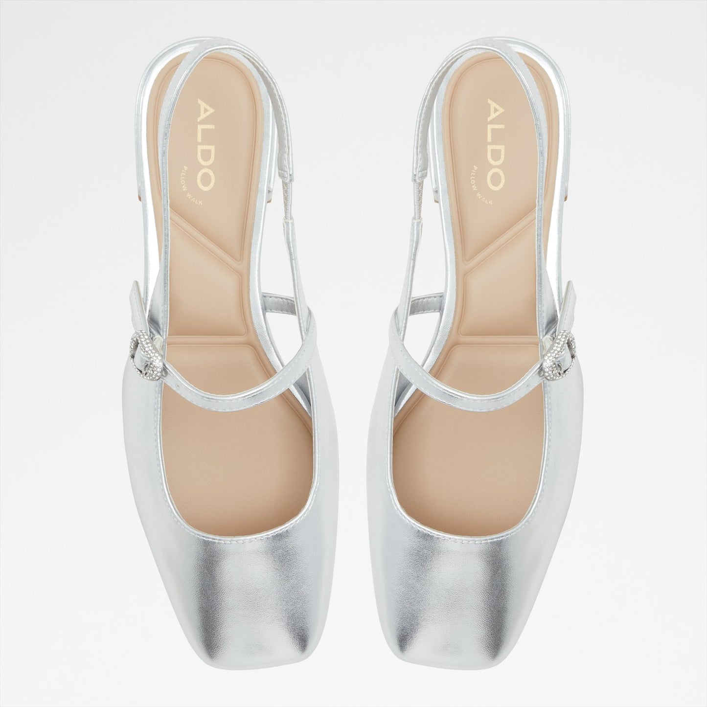 Aldo Women's Pillow Walk Comfortable Ballerinas & Mary Janes Huguette Silver