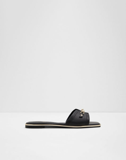 Aldo Women's Pillow Walk Comfortable Flat Sandals Jeannie Black