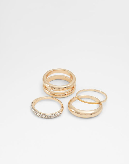 Aldo Women's Multi Pack Of Rings Kaemeth Gold