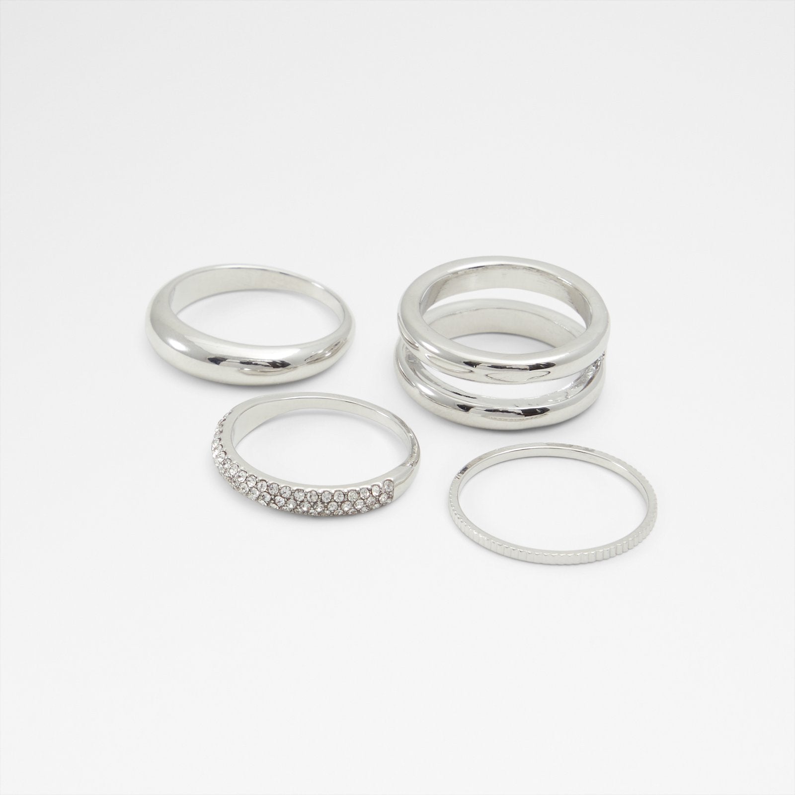 Aldo Women's Multi Pack Of Rings Kaemeth Silver