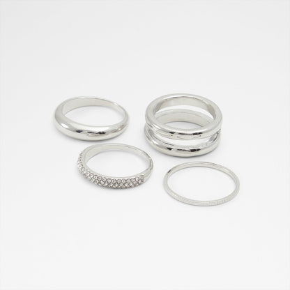 Aldo Women's Multi Pack Of Rings Kaemeth Silver