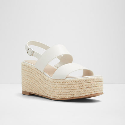 Aldo Women's Wedge Sandals Keoni White