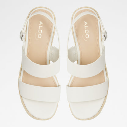 Aldo Women's Wedge Sandals Keoni White