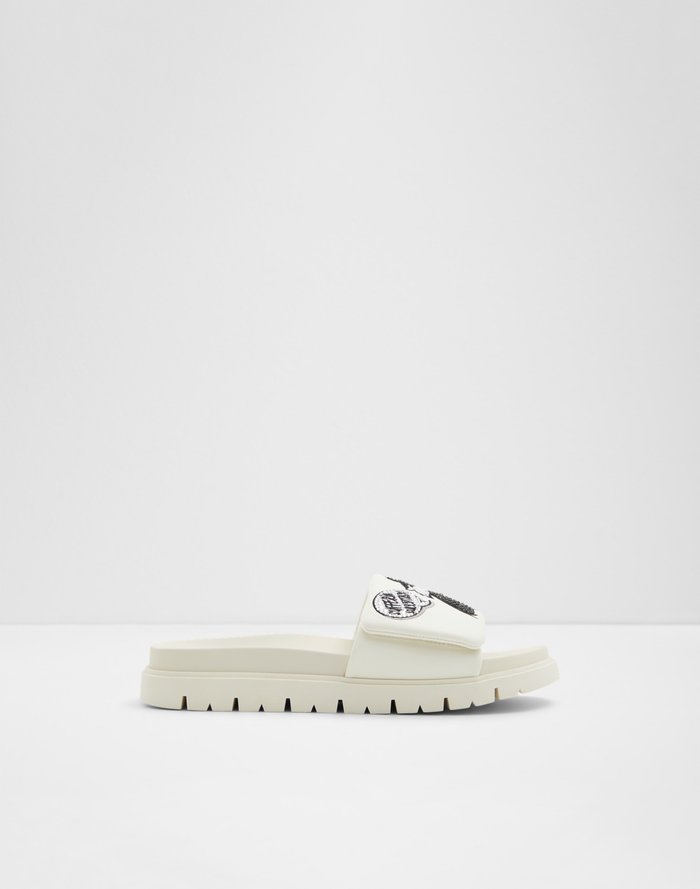 Aldo Women's Flat Sandals Ltslides White