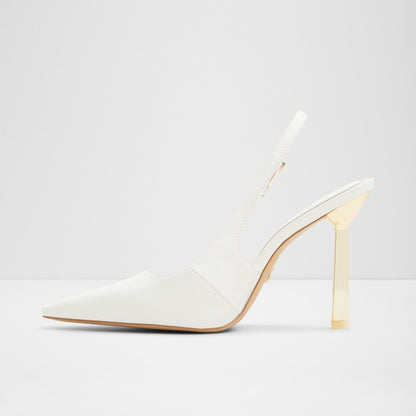 Aldo Women's Pillow Walk Comfortable Heeled Shoes Marysa White