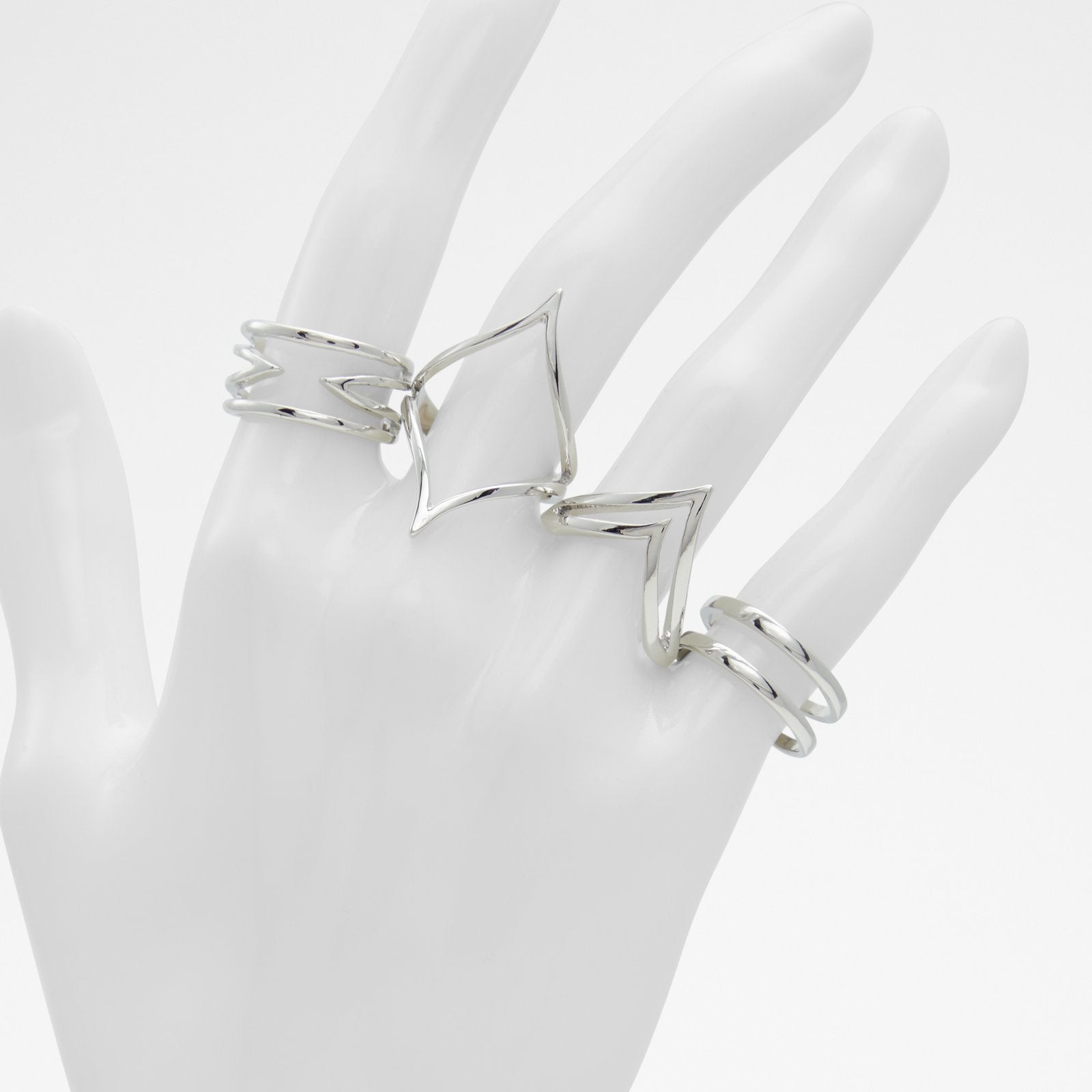 Aldo Women's Multi Pack Of Rings Mazyy Silver