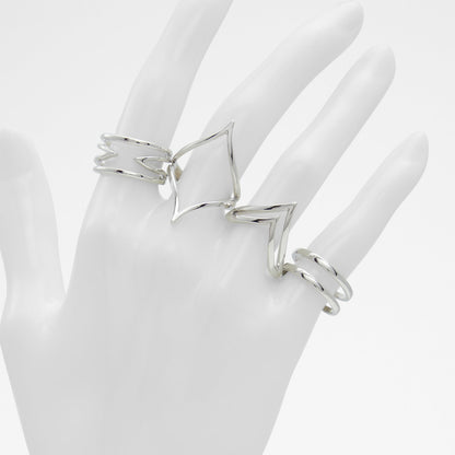 Aldo Women's Multi Pack Of Rings Mazyy Silver