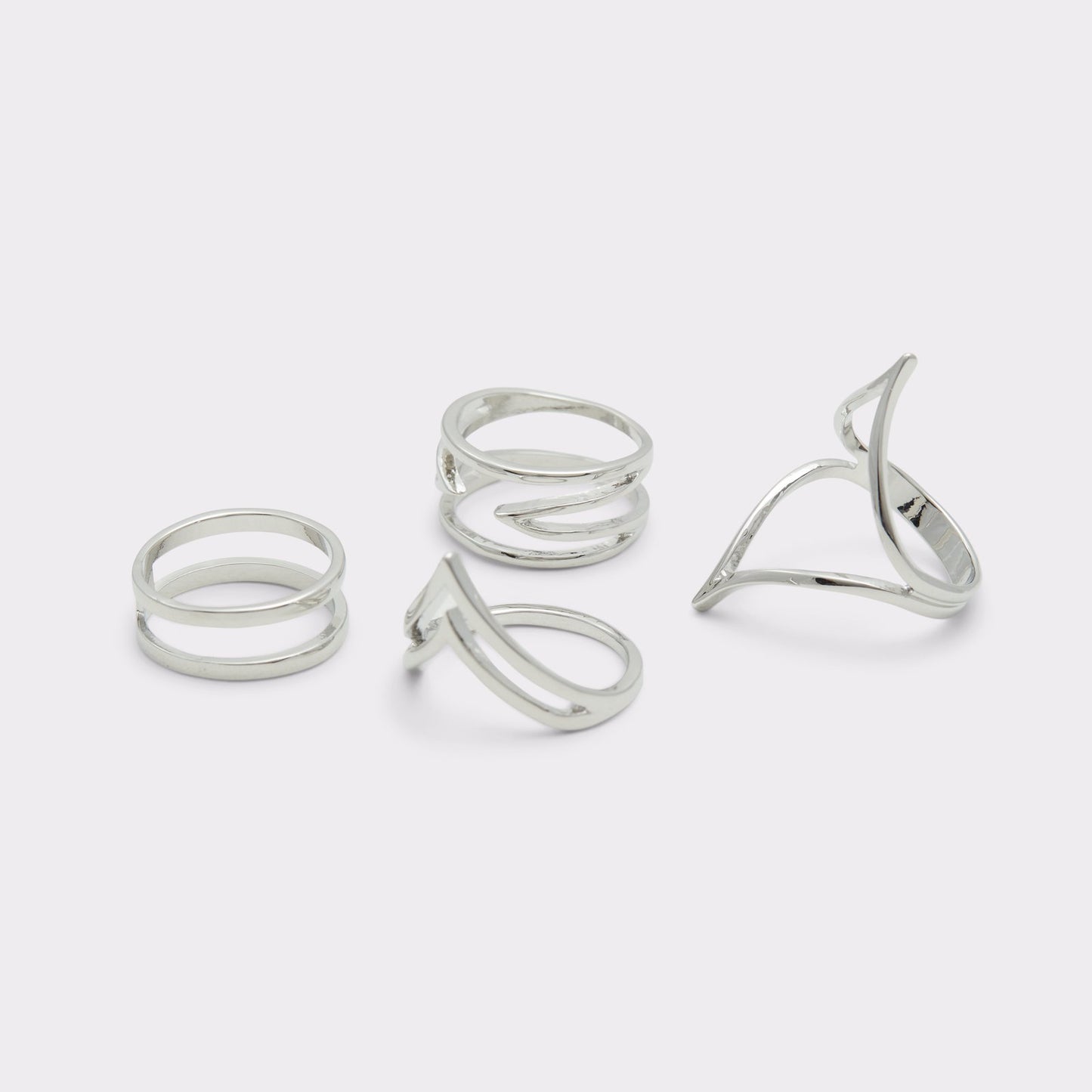 Aldo Women's Multi Pack Of Rings Mazyy Silver