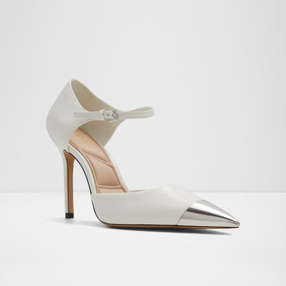 Aldo Women's Pillow Walk Comfortable Heeled Shoes Mysha White