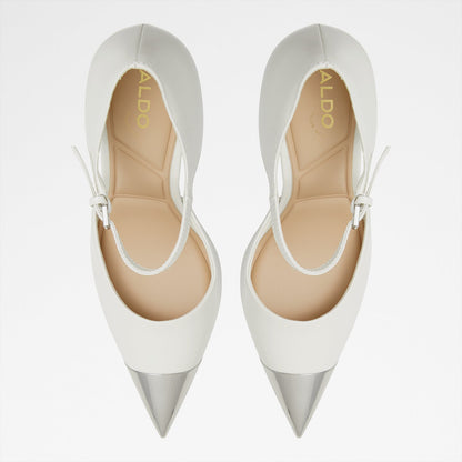 Aldo Women's Pillow Walk Comfortable Heeled Shoes Mysha White