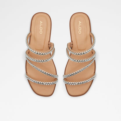 Aldo Women's Flat Sandals Triton Silver