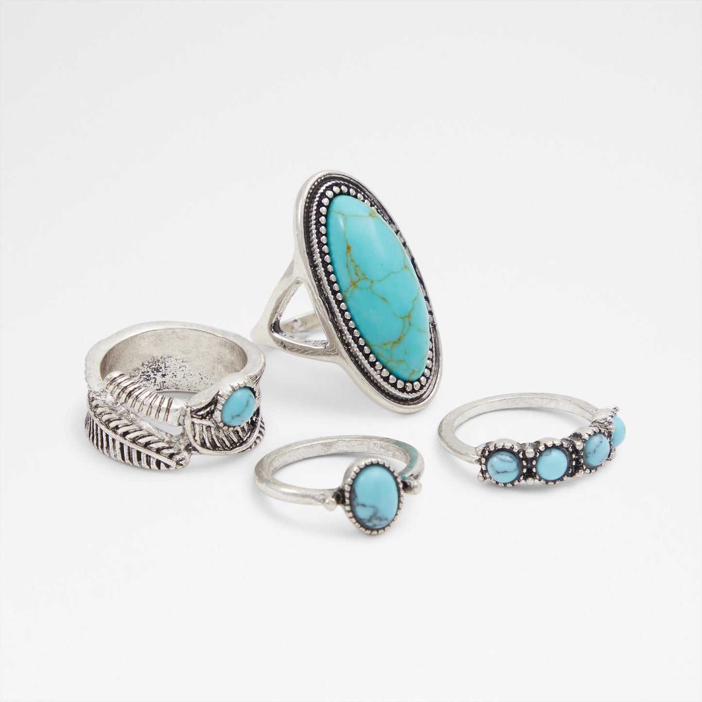 Aldo Women's Multi Pack Of Rings Turqsizzle Turquoise