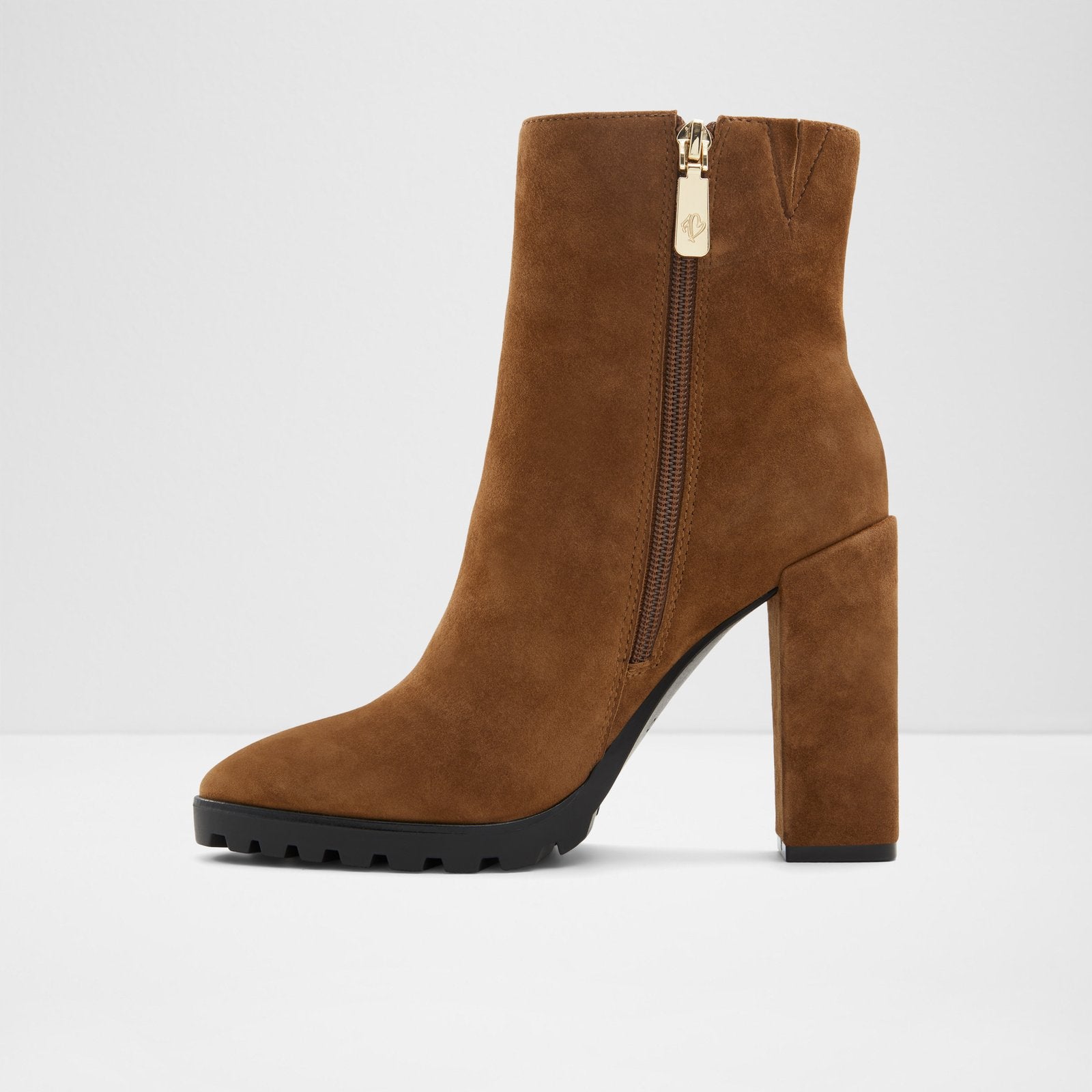 Brown Suede High Heel Boots Free Delivery