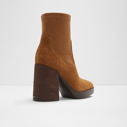 Aldo Women's Pillow Walk Comfortable Heeled Ankle Boots Voss Brown