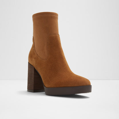 Aldo Women's Pillow Walk Comfortable Heeled Ankle Boots Voss Brown