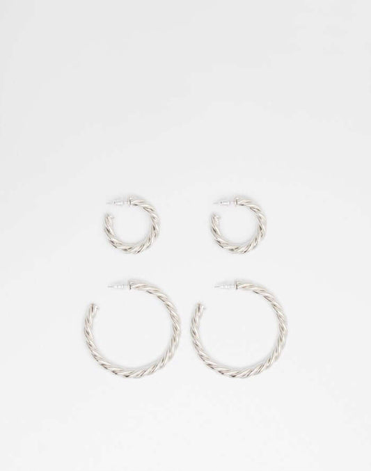 ALDO Shoes UK Women's Silver hoop earrings Aderima