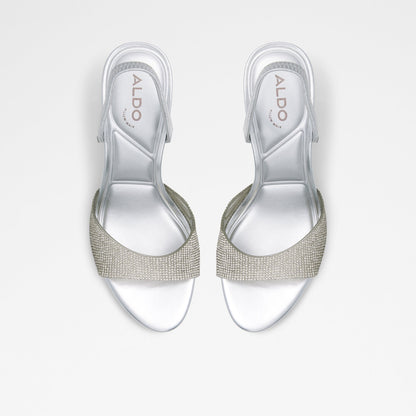 Aldo Women's Pillow Walk Comfortable Heeled Sandals Aitana Silver