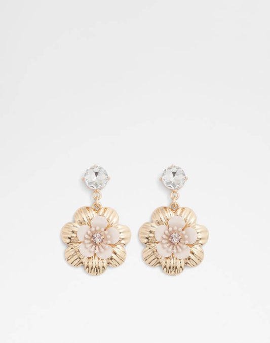 ALDO Shoes UK Women's Gold flower drop earrings Alfena