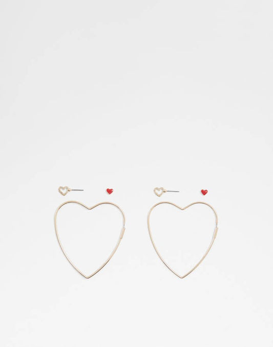 ALDO Shoes UK Women's Heart hoop earrings Algoz