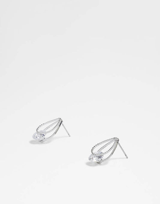 ALDO Shoes UK Women's Silver tear drop earrings Andruzzi