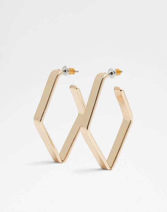ALDO Shoes UK Women's Gold geometric hoops Bewdley