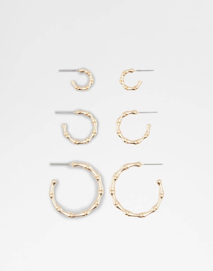 ALDO Shoes UK Women's Multipack gold hoops Brire