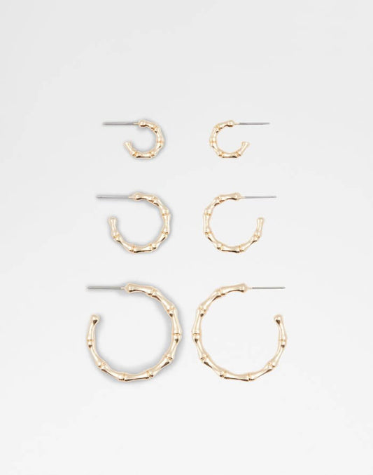 ALDO Shoes UK Women's Multipack gold hoops Brire