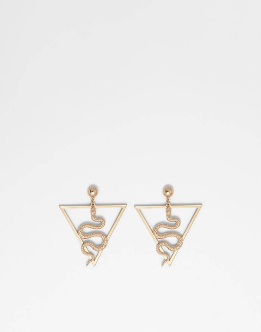 ALDO Shoes UK Women's gold drop geometric earrings Cadiliwiel