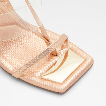 Aldo Women's Pillow Walk Comfortable Heeled Sandals Elektra Gold