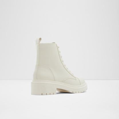 Aldo Women's Combat Ankle Boots Goer White
