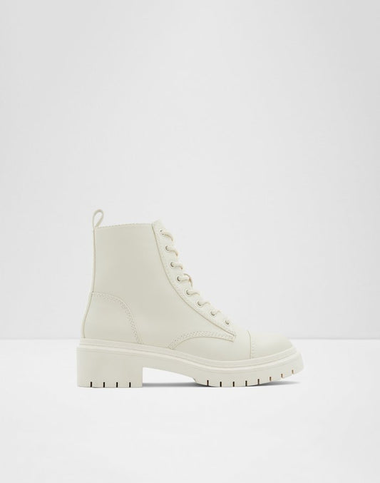 Aldo Women's Combat Ankle Boots Goer White