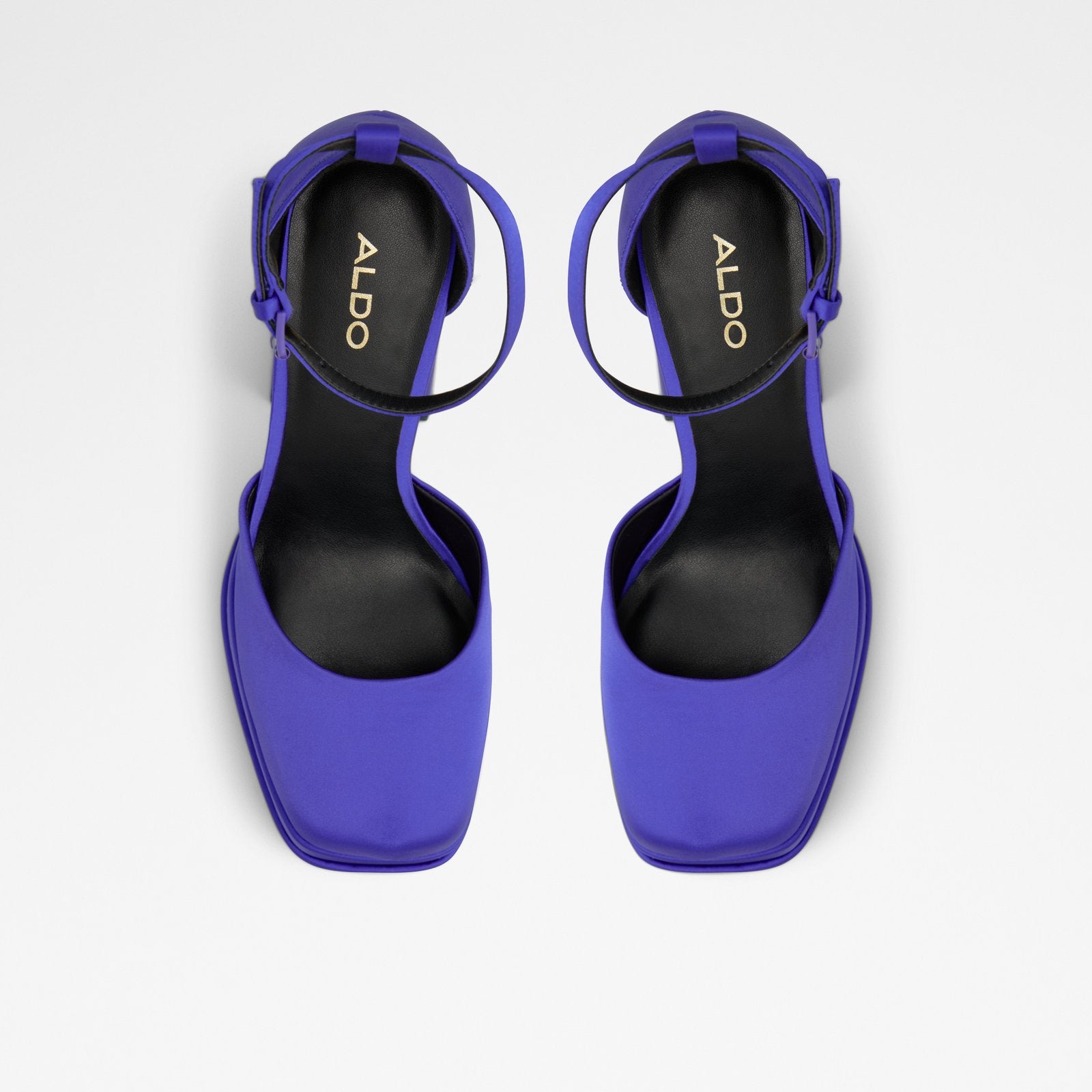 Aldo Ankle Strap High Platform Heels purple dressy 7 37.5 dress