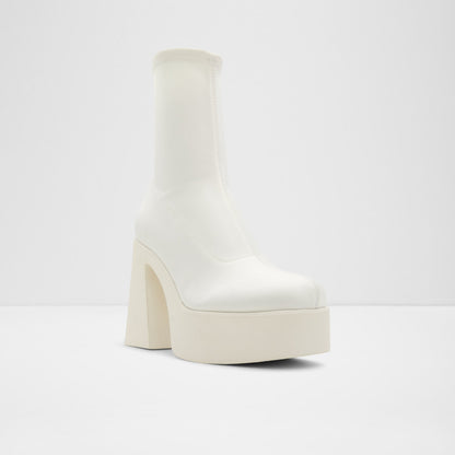 Aldo Women's Block Heeled Boots Grandstep White