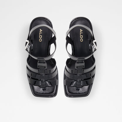 Aldo Women's Pillow Walk Comfortable Block Heeled Sandals Jeni Black