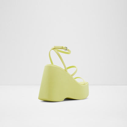 Aldo Women's Platform Strappy Sandals Kasie Yellow