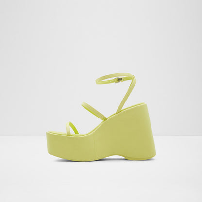 Aldo Women's Platform Strappy Sandals Kasie Yellow