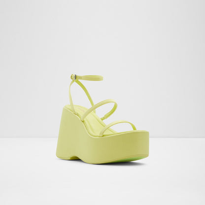 Aldo Women's Platform Strappy Sandals Kasie Yellow